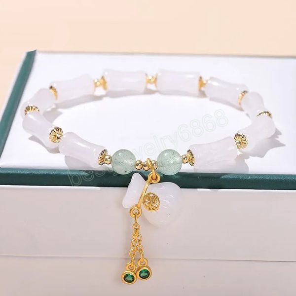 natural white jade bamboo shape lucky bag chain bracelet women chinese style fu character tassel pendant strand bangles gift, Golden;silver
natural white jade bamboo shape lucky bag chain bracelet women chinese style fu character tassel pendant strand bangles gift, Golden;silver