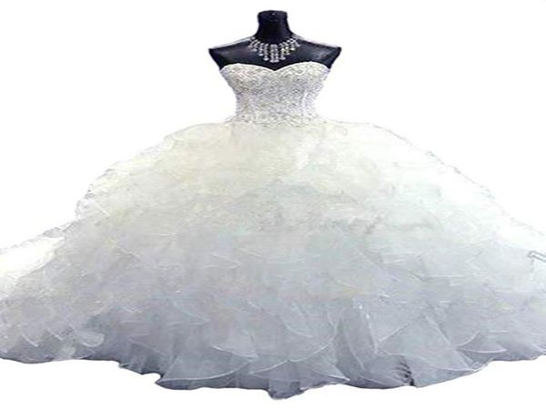 2021 beaded crystals ball gown wedding dresses strapless corset sweetheart organza ruffles cathedral train bridal gowns9842929, White
2021 beaded crystals ball gown wedding dresses strapless corset sweetheart organza ruffles cathedral train bridal gowns9842929, White