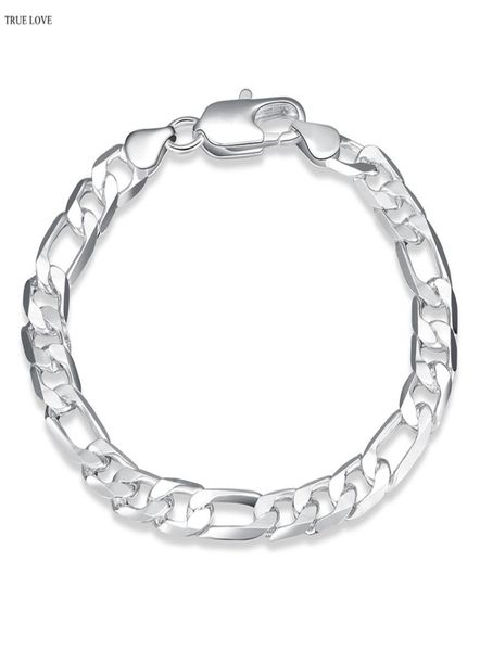 highquality 925 sterling silver plated figaro chain bracelet 8mmx20cm fashion man jewelry low whole 1877175, Black
highquality 925 sterling silver plated figaro chain bracelet 8mmx20cm fashion man jewelry low whole 1877175, Black