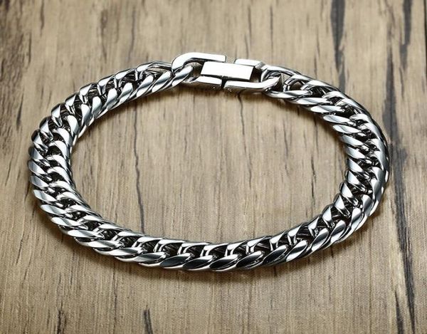 link chain miami cuban link mens bracelet in silver tone stainless steel heavy armband pulseira bileklik male jewelry 814 mm 212110975, Black
link chain miami cuban link mens bracelet in silver tone stainless steel heavy armband pulseira bileklik male jewelry 814 mm 212110975, Black