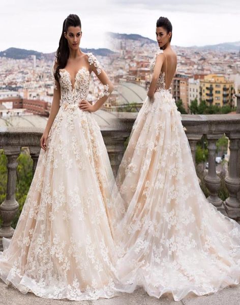 dubai 3d floral appliques lace wedding dresses vintage champagne illusion nude long sleeves backless ball gown lace bridal gowns9268357, White
dubai 3d floral appliques lace wedding dresses vintage champagne illusion nude long sleeves backless ball gown lace bridal gowns9268357, White