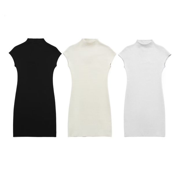 basic casual dresses 2023 knit mini dres elegant high elasticity black white beige mock neck short sleeves chic lady clothing 230715, Black;gray
basic casual dresses 2023 knit mini dres elegant high elasticity black white beige mock neck short sleeves chic lady clothing 230715, Black;gray