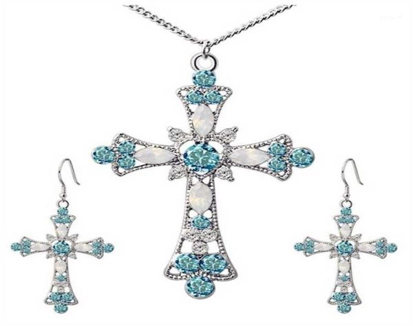 crystal cross pendant necklaces earrings sets wedding statement necklace for women jesus jewery set flower christian jewelry15089791, Silver
crystal cross pendant necklaces earrings sets wedding statement necklace for women jesus jewery set flower christian jewelry15089791, Silver