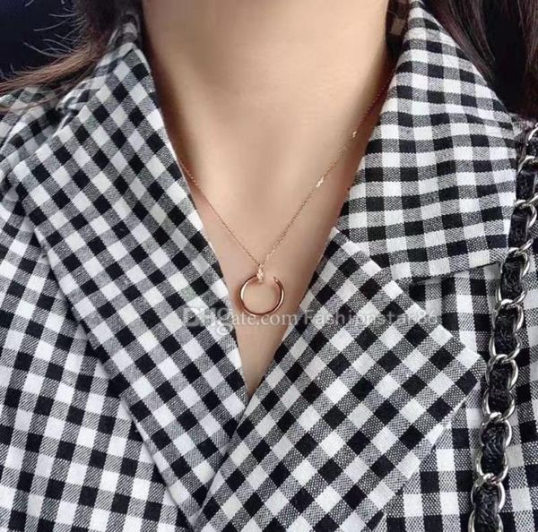 designer men and women nail necklace classic simple pendant necklaces bright diamond luxury jewelry rose gold titanium steel gift 3664718, Silver
designer men and women nail necklace classic simple pendant necklaces bright diamond luxury jewelry rose gold titanium steel gift 3664718, Silver
