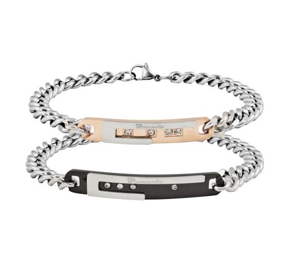 european and american stainless steel bracelet titanium steel men 039s and women 039s fashion romantic diamond couple titan6944133, Black
european and american stainless steel bracelet titanium steel men 039s and women 039s fashion romantic diamond couple titan6944133, Black