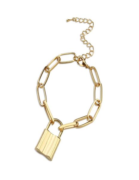 14k goldplated locking pendant bracelet female punk geometric chunk chain bracelet hip hop hasso chain cross link mother day gift2682331, Golden;silver
14k goldplated locking pendant bracelet female punk geometric chunk chain bracelet hip hop hasso chain cross link mother day gift2682331, Golden;silver