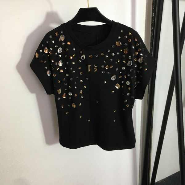 716 2023 summer runway sweater pullover short sleeve cotton crew neck flora print beads black white fashion casual women clothes meiyi
716 2023 summer runway sweater pullover short sleeve cotton crew neck flora print beads black white fashion casual women clothes meiyi