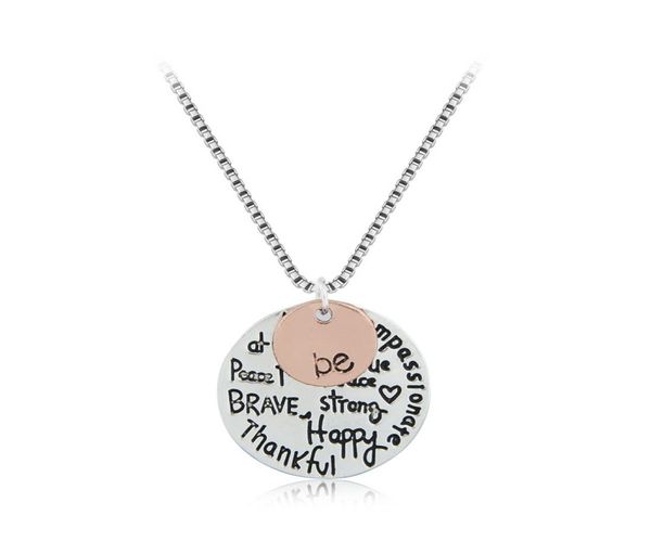 twotone quotbequot graffiti friend brave happy strong thankfull lettering charm round pendant necklaces for women039s fas2902424, Silver
twotone quotbequot graffiti friend brave happy strong thankfull lettering charm round pendant necklaces for women039s fas2902424, Silver