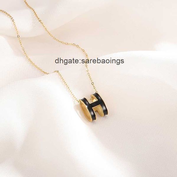 aher max designer luxury broadcast h letter enamel drop glaze necklace female pendant titanium steel bone chain, Silver
aher max designer luxury broadcast h letter enamel drop glaze necklace female pendant titanium steel bone chain, Silver