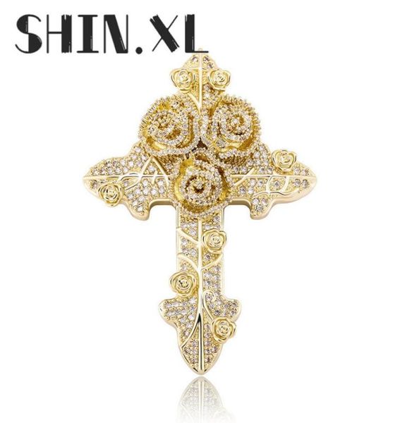 hip hop iced out gold plated rose cross pendant necklace bling bling jewelry for men and women2356800, Silver
hip hop iced out gold plated rose cross pendant necklace bling bling jewelry for men and women2356800, Silver
