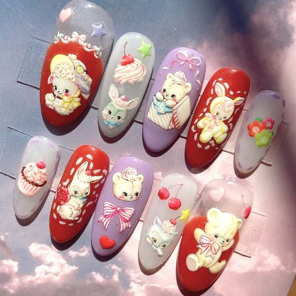 false nails handmade kawaii 3d cartoon short false nails tips y2k press on nails art long coffin stiletto reusable fake nail with glue gift, Red;gold
false nails handmade kawaii 3d cartoon short false nails tips y2k press on nails art long coffin stiletto reusable fake nail with glue gift, Red;gold
