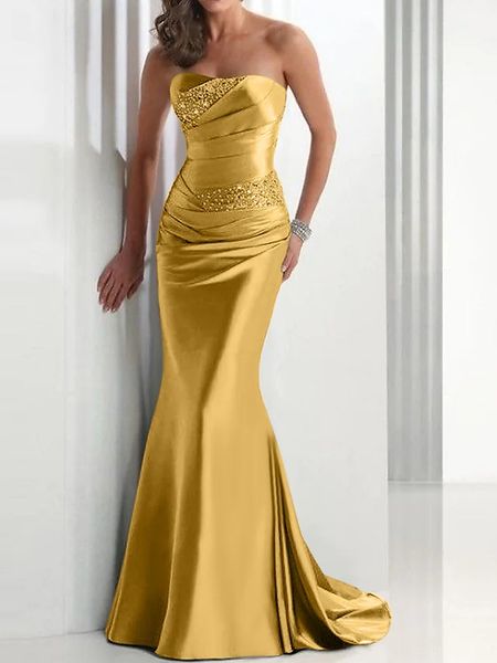 elegant mermaid satin long mother of bride dress beaded pleats gray wedding guest formal sweetheart lace up sweep train mother of groom dres, Black;red
elegant mermaid satin long mother of bride dress beaded pleats gray wedding guest formal sweetheart lace up sweep train mother of groom dres, Black;red