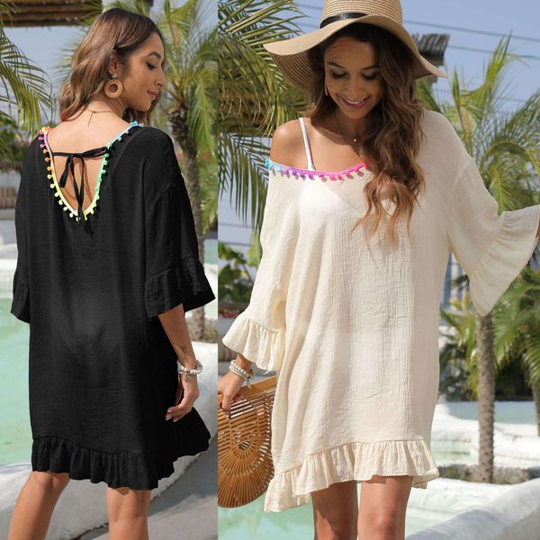 cross border arrival seaside holiday blouse outer wear multicolored tassel stitching loose european and american, Black;gray
cross border arrival seaside holiday blouse outer wear multicolored tassel stitching loose european and american, Black;gray