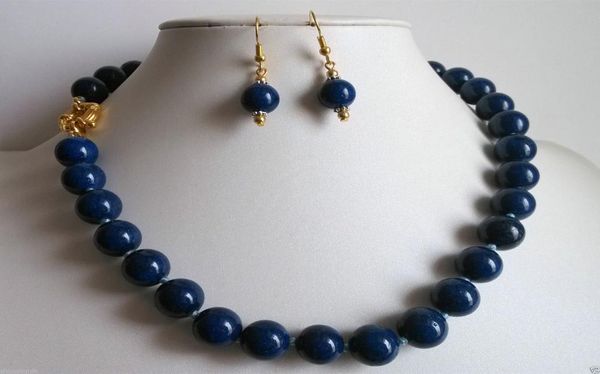 beautiful 12mm natural blue lapis lazuli necklace earrings jewelry set2866782, Black
beautiful 12mm natural blue lapis lazuli necklace earrings jewelry set2866782, Black