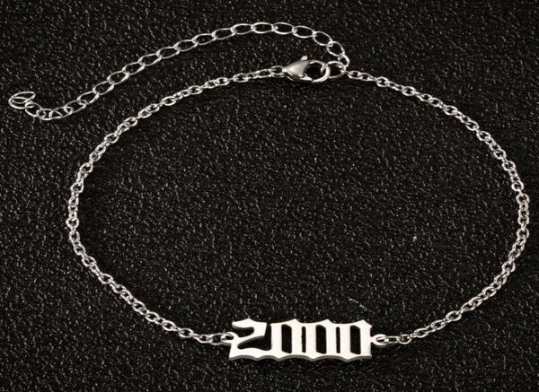 he16 number 12000 arabic numerals birthday year anklet leg bracelet stainless steel fashion jewelry for women men gifts6096052, Golden;silver 
he16 number 12000 arabic numerals birthday year anklet leg bracelet stainless steel fashion jewelry for women men gifts6096052, Golden;silver
