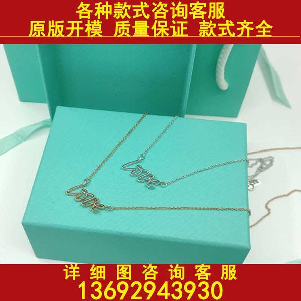 original new 925 silver tiffayffay tiffayff jewelry new fashion versatiffayle love font pendant necklace, Black
original new 925 silver tiffayffay tiffayff jewelry new fashion versatiffayle love font pendant necklace, Black