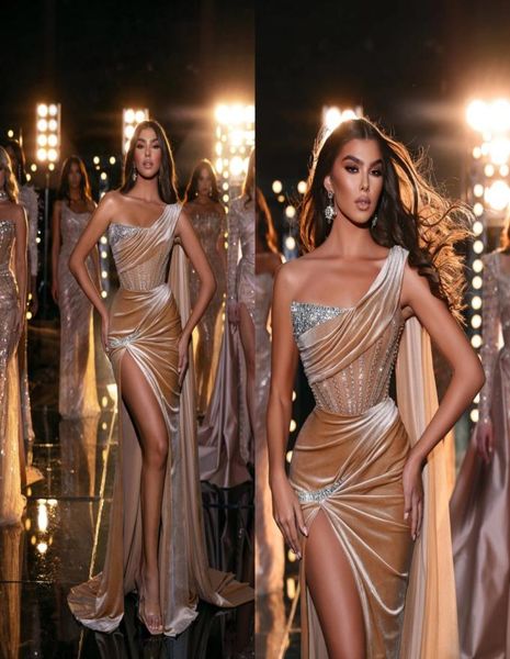 2022 charming sleeveless split mermaid prom dress beadings slim party gown velvet evening gowns bc12607 b05135320629, Black
2022 charming sleeveless split mermaid prom dress beadings slim party gown velvet evening gowns bc12607 b05135320629, Black