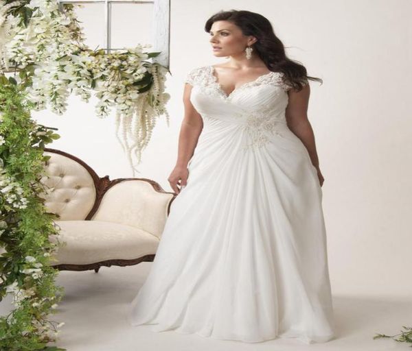 elegant plus size aline chiffon wedding dresses lace appliqued beach bridal gowns open back laceup bridal dresses customized swe7301790, White
elegant plus size aline chiffon wedding dresses lace appliqued beach bridal gowns open back laceup bridal dresses customized swe7301790, White