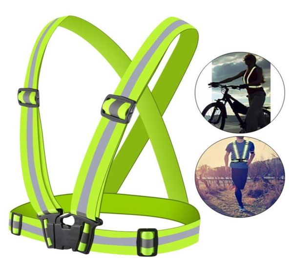 adjustable outdoor running cycling vest harness reflective belt safety jacket new chic5613365, Black;blue
adjustable outdoor running cycling vest harness reflective belt safety jacket new chic5613365, Black;blue