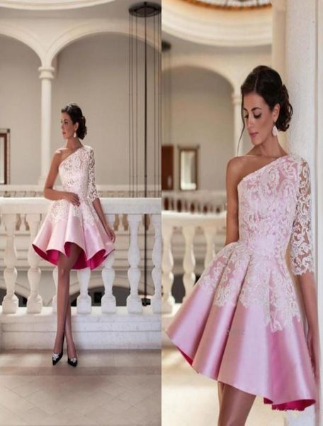new short mini women cocktail dresses one shoulder pink satin lace applique a line pleats prom dresses party dress formal homecomi2298185, Black
new short mini women cocktail dresses one shoulder pink satin lace applique a line pleats prom dresses party dress formal homecomi2298185, Black