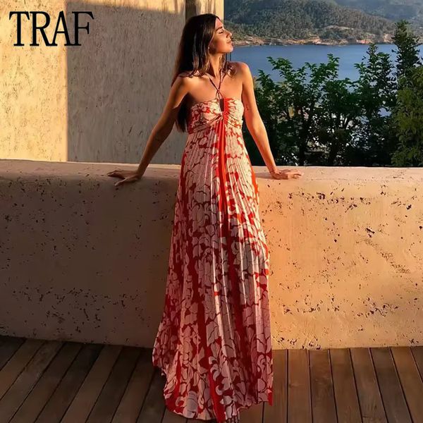 basic casual dresses traf 2023 pleated slip dress woman off shoulder long for women backless maxi print beach summer 230715, Black;gray
basic casual dresses traf 2023 pleated slip dress woman off shoulder long for women backless maxi print beach summer 230715, Black;gray
