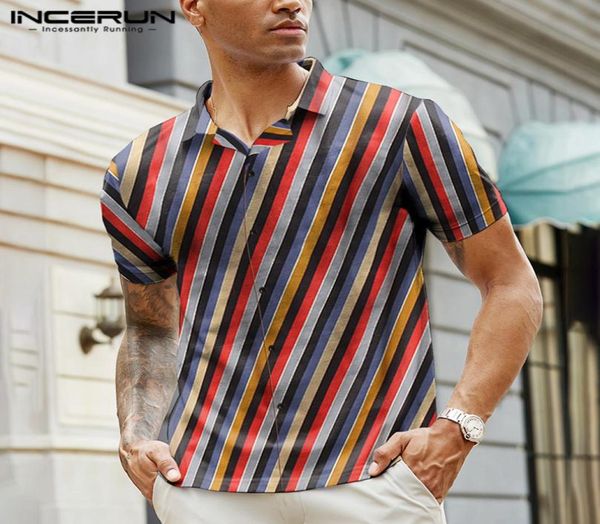 2020 men hawaiian shirt colorful striped streetwear short sleeve summer lapel beach casual blouse button camisa s5xl incerun6999842, White;black
2020 men hawaiian shirt colorful striped streetwear short sleeve summer lapel beach casual blouse button camisa s5xl incerun6999842, White;black