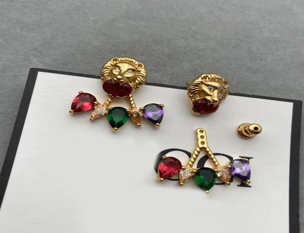 luxury designer color crystal lion head earrings ladies fashion simple jewelry5197134, Golden;silver
luxury designer color crystal lion head earrings ladies fashion simple jewelry5197134, Golden;silver