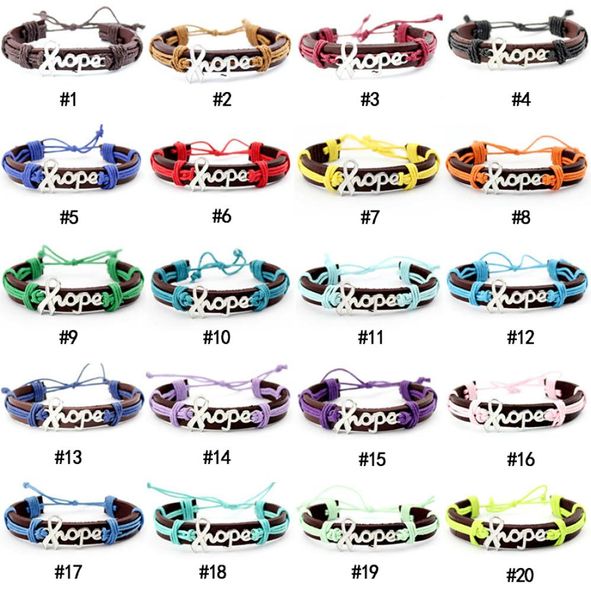 new breast cancer awareness genuine leather bracelet ribbon hope charm braided rope wrap wristband for women men fashion jewelry4147291, Golden;silver
new breast cancer awareness genuine leather bracelet ribbon hope charm braided rope wrap wristband for women men fashion jewelry4147291, Golden;silver