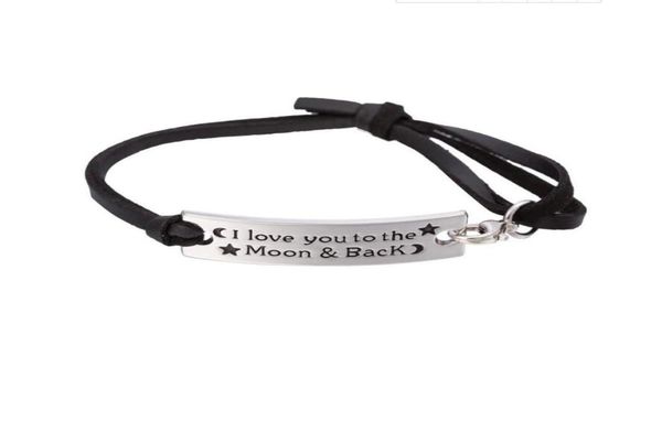 gx081 personalized design letters of i love you to the moon and back charm leather bracelet inspirational jewelry gift3520824, Golden;silver
gx081 personalized design letters of i love you to the moon and back charm leather bracelet inspirational jewelry gift3520824, Golden;silver