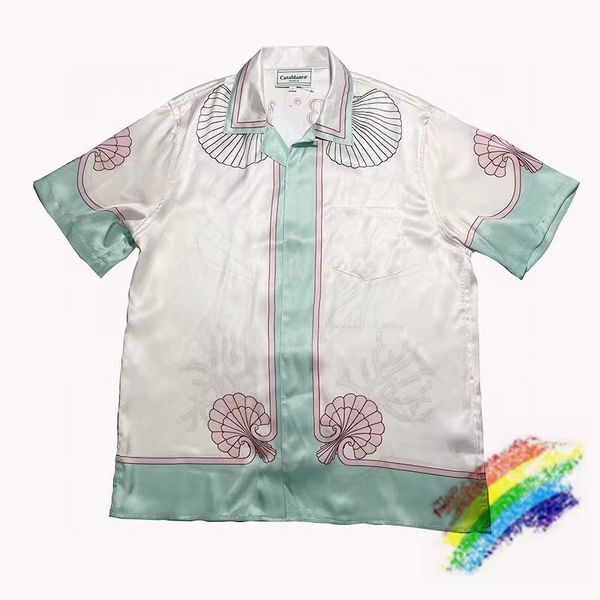 men's tshirts casablanca silk shirt men women 1 1 coral shell printing casablanca tees 230714, White;black
men's tshirts casablanca silk shirt men women 1 1 coral shell printing casablanca tees 230714, White;black