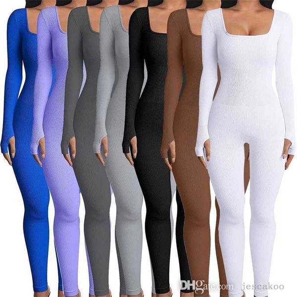 womens jumpsuits 2023 spring fashion clothes low collar long sleeve elegant bodysuits ribbed knit solid color yoga pants, Black;white
womens jumpsuits 2023 spring fashion clothes low collar long sleeve elegant bodysuits ribbed knit solid color yoga pants, Black;white