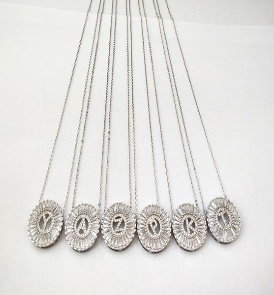 new design jewelry silver color micro pave cubic zircon cz crystal alphabet letter pendants necklace nk4308775111
new design jewelry silver color micro pave cubic zircon cz crystal alphabet letter pendants necklace nk4308775111