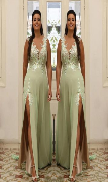 light green plus size appliqued prom dresses sheer v neck evening gown a line split side chiffon floor length formal dress abiye 26235369, Black
light green plus size appliqued prom dresses sheer v neck evening gown a line split side chiffon floor length formal dress abiye 26235369, Black