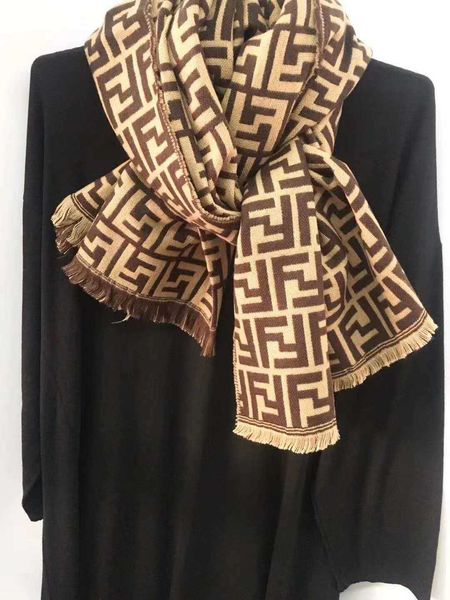 scarf women's winter 2020 new imitation cashmere warm and versatile thickened double ff letter shawl, Blue;gray
scarf women's winter 2020 new imitation cashmere warm and versatile thickened double ff letter shawl, Blue;gray