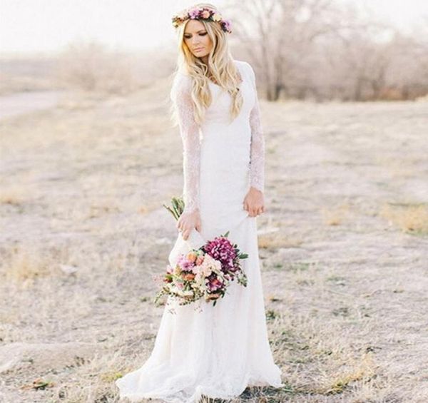 2019 bohemian lace wedding dress sheath vneck long sleeves sweep train beach garden chic bridal dresses for winter fall uk style1778789, White
2019 bohemian lace wedding dress sheath vneck long sleeves sweep train beach garden chic bridal dresses for winter fall uk style1778789, White