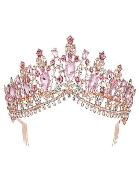 baroque rose gold pink crystal bridal tiara crown with comb pageant prom veil headband wedding hair accessories 2110066949633, Silver
baroque rose gold pink crystal bridal tiara crown with comb pageant prom veil headband wedding hair accessories 2110066949633, Silver