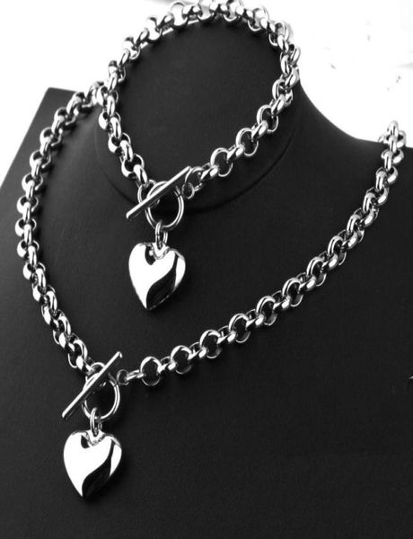 factory lovers couples stainless steel peach heart pendant charm necklace bracelet bangle for women men jewelry set lover gi6144916, Silver
factory lovers couples stainless steel peach heart pendant charm necklace bracelet bangle for women men jewelry set lover gi6144916, Silver
