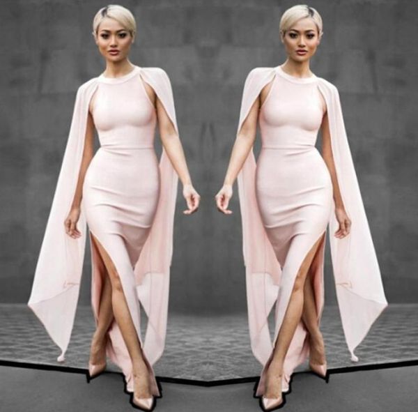 blush pink chiffon evening gowns 2018 cap sleeves side split prom dresses sheath floor length formal party dress vestidos2690339, Black
blush pink chiffon evening gowns 2018 cap sleeves side split prom dresses sheath floor length formal party dress vestidos2690339, Black