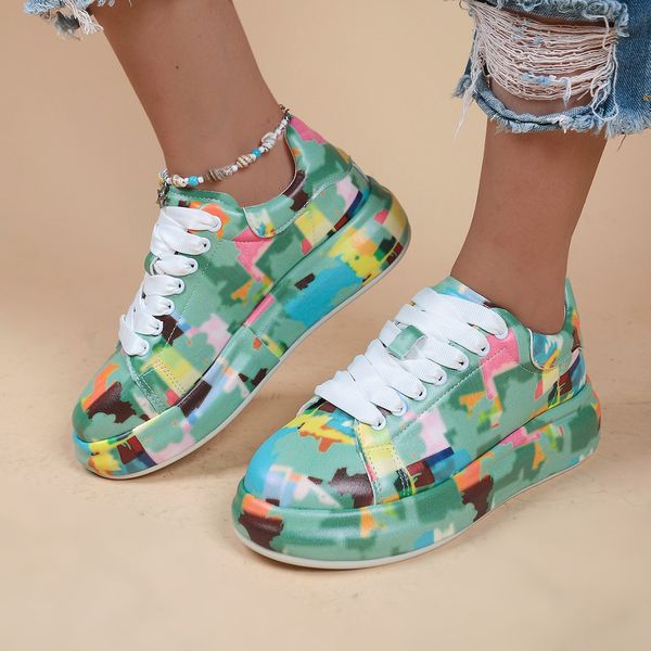 new women's chunky sneakers fashion soft platform graffiti casual shoes classic girls streetwear trainers 35-43, Black
new women's chunky sneakers fashion soft platform graffiti casual shoes classic girls streetwear trainers 35-43, Black