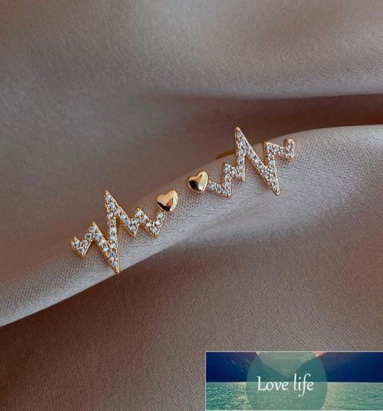 women creative heart electrocardiogram stud earrings korean versatile rhinestone heartbeat earrings new fashion jewelry factory pr3585690, Golden;silver
women creative heart electrocardiogram stud earrings korean versatile rhinestone heartbeat earrings new fashion jewelry factory pr3585690, Golden;silver