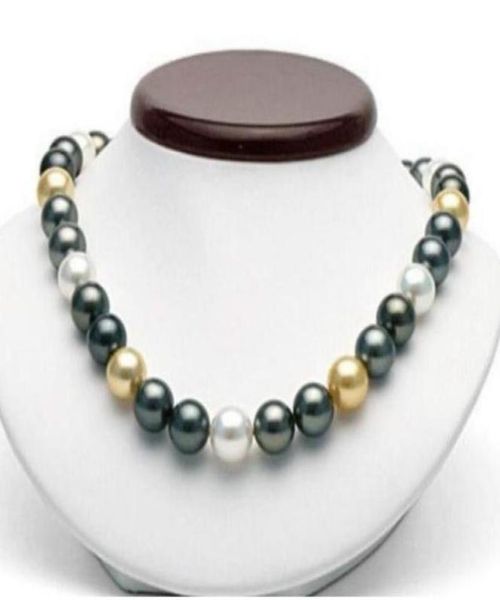 gorgeous 1011mm south sea gold black white pearl necklace 18inch 14k gold clasp8899094, Silver
gorgeous 1011mm south sea gold black white pearl necklace 18inch 14k gold clasp8899094, Silver