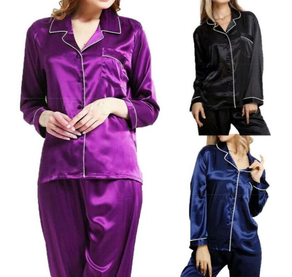 nightwear loungewear homewear pajamas sets long sleeve autumn sleepwear faux silk pajamas suit women sleepwear satin8884327, Black;red
nightwear loungewear homewear pajamas sets long sleeve autumn sleepwear faux silk pajamas suit women sleepwear satin8884327, Black;red