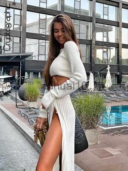 women's two piece pants cryptographic solid sweater cropped midi skirt two piece set women matching set outfits button up split skirts, White
women's two piece pants cryptographic solid sweater cropped midi skirt two piece set women matching set outfits button up split skirts, White