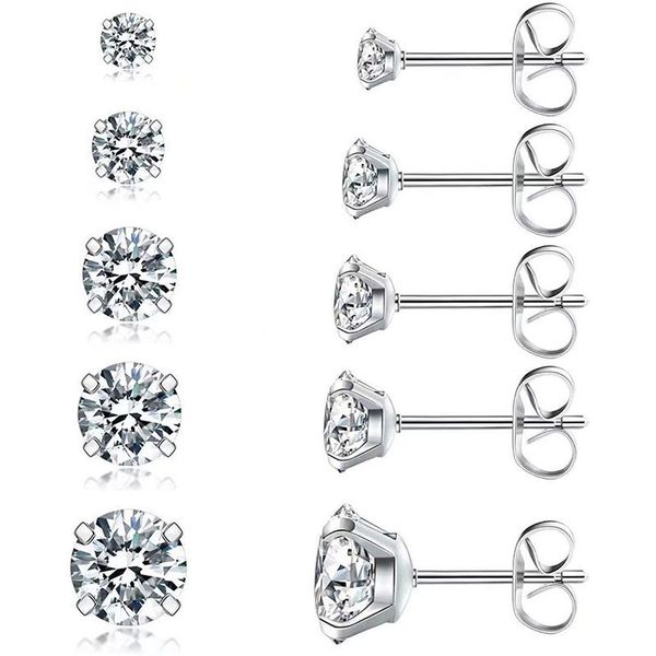 fashion stainless steel earrings 3-8mm six claws zirconia crystal stud earrings for women girl wedding jewelry gift, Golden;silver
fashion stainless steel earrings 3-8mm six claws zirconia crystal stud earrings for women girl wedding jewelry gift, Golden;silver