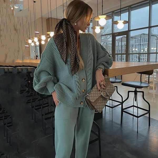 women knitting 2-pieces sweater suit hemp flower v-neck single-breasted cardigan + pants lady autumn winter sweater set femme, White
women knitting 2-pieces sweater suit hemp flower v-neck single-breasted cardigan + pants lady autumn winter sweater set femme, White
