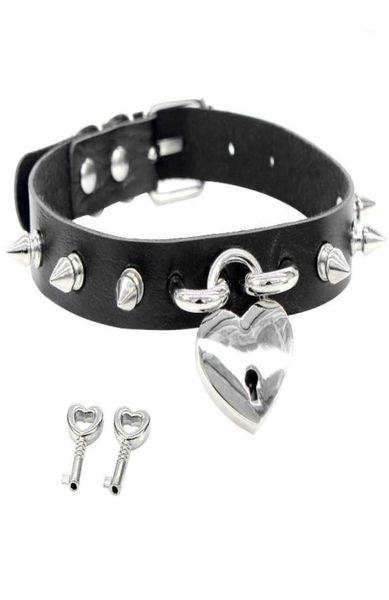 chokers stainless steel bondage spike choker necklace women gothic collar goth punk pu leather heart key lock on neck jewelry18853173, Golden;silver
chokers stainless steel bondage spike choker necklace women gothic collar goth punk pu leather heart key lock on neck jewelry18853173, Golden;silver
