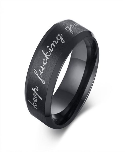 fashion diy jewelry couple rings keep fucking going stainless steel men ring band titanium silver black ring boyfriend husband5664519
fashion diy jewelry couple rings keep fucking going stainless steel men ring band titanium silver black ring boyfriend husband5664519
