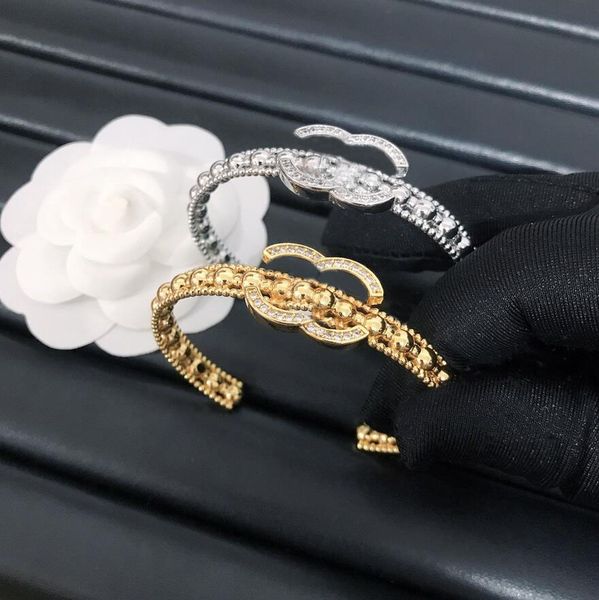classic jewelry designer bracelet high end brand double letter bracelet 18k silver gold plated copper crystal valentines day wedding party a, Black
classic jewelry designer bracelet high end brand double letter bracelet 18k silver gold plated copper crystal valentines day wedding party a, Black