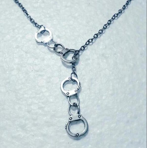 fashion vintage silver double handcuffs pendant adjustable cross lariat necklace for women men punk goth jewelry gift 8626749269
fashion vintage silver double handcuffs pendant adjustable cross lariat necklace for women men punk goth jewelry gift 8626749269