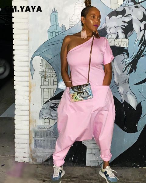 women's jumpsuits rompers cm yaya women one shoulder haren jumpsuit short sleeve summer hip hop basic piece overall romper playsuits 23, Black;white
women's jumpsuits rompers cm yaya women one shoulder haren jumpsuit short sleeve summer hip hop basic piece overall romper playsuits 23, Black;white
